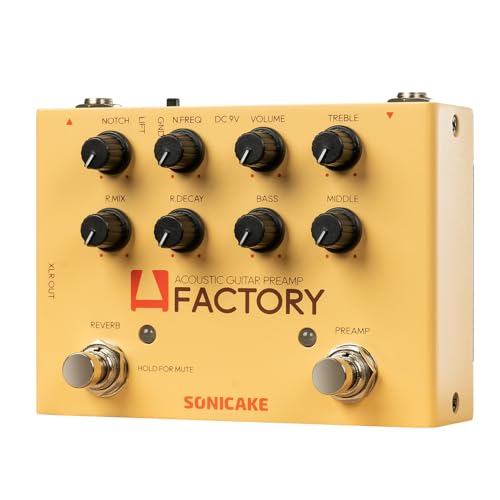 SONICAKE プリアンプ＆リバーブ エフェクター アコースティックギター用 A Factoryの外観・全体像 画像