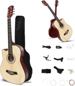 アコースティックギター 17点セット 初心者入門セット 練習ギター 初心者 ソフトケース付き guitar 38インチ B 1