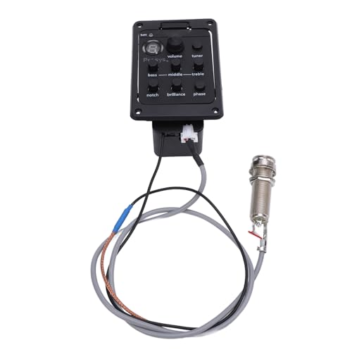 Dpofirs Presys Plus用コンパクトギタープリアンプEQイコライザーボリュームコントロール、プロミュージシャン向けオンボードチナー、6F22バッテリーの詳細・まとめ 画像