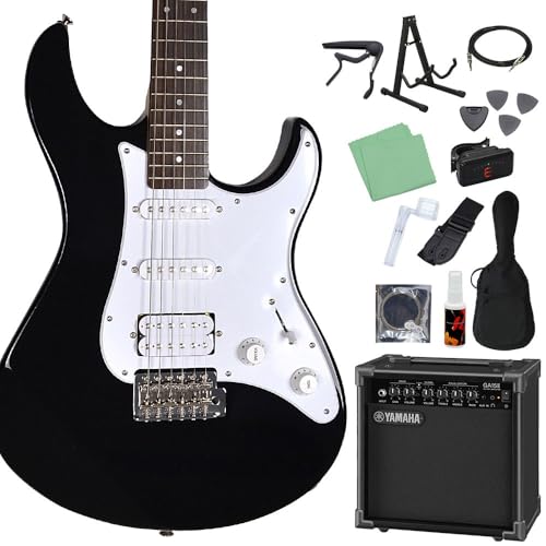 YAMAHA PACIFICA012 エレキギター 入門モデル SSHピックアップ ヤマハ パシフィカ (ヤマハアンプ初心者セット, ブラック)の外観・全体像 画像