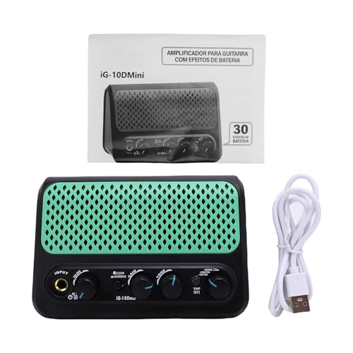 Zerodis ポータブルミニアンプ 内蔵リズムドラムマシン 2つの音色モード搭載 ワイヤレス接続可能 ギター練習用 ヘッドホンジャック付き ABS素材 ブラック色 10Wの外観・全体像 画像