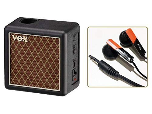 VOX (ヴォックス) 卓上 ミニ スタック アンプ amPlug2 Cabinet AP2-CAB + VOX ロゴ入り イヤホン セットの外観・全体像 画像