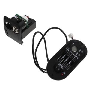 Abaodam A-4Tアコースティックギタープリアンプセット 4バンドEQイコライザー搭載ギターピックアップ LCDスクリーン内蔵チューナー付き ライブ演奏対応プリアンプ バッテリーなし 1