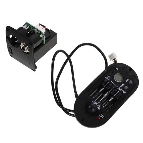Abaodam A-4Tアコースティックギタープリアンプセット 4バンドEQイコライザー搭載ギターピックアップ LCDスクリーン内蔵チューナー付き ライブ演奏対応プリアンプ バッテリーなしの外観・全体像 画像