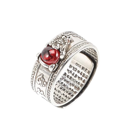 CALLARON 貔貅の指輪 ヴィンテージ調 敬開式 リング 富と幸運のお守り レトロデザイン 指輪 アジャスタブル メンズ レディース兼用 ファッションジュエリーの外観・全体像 画像