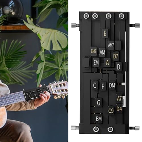 ギターコードトレーナー - ポータブルギター練習ツール、強化演奏練習用アコースティック初心者ツール、初心者、プロフェッショナル、ティーン、若者、友人、家族の集まり 5.12x2.36インチの特徴・詳細 画像