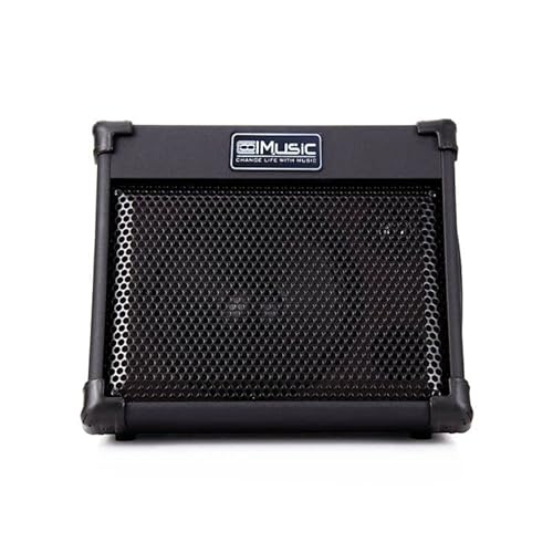 Coolmusic Battery Powered Acoustic amplifier,BT搭載 アコースティックギターアンプ コンパクト 軽量設計 40Wの大出力,3チャンネル、2バンドEQ、ブラックの詳細・まとめ 画像