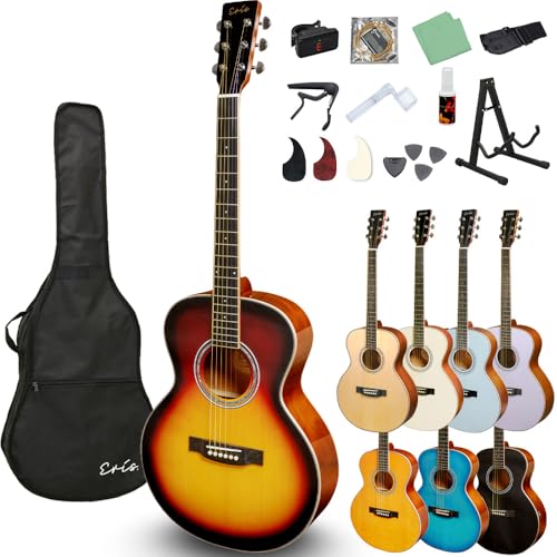 Eris. Aproa アコースティックギター 弾きやすい628mmスケール エリス アプロア (初心者12点セット, グロス/ヴィンテージサンバースト)の外観・全体像 画像