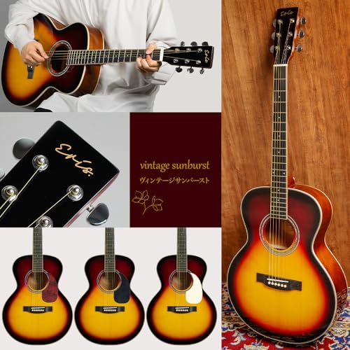 Eris. Aproa アコースティックギター 弾きやすい628mmスケール エリス アプロア (初心者12点セット, グロス/ヴィンテージサンバースト)の特徴・詳細 画像