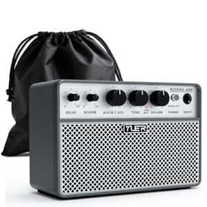 Yuer BA-10Pro 10W アコースティックギターアンプ、ポータブルボーカル&ギターアンプ デジタルディレイ/リバーブエフェクトヘッドフォンジャック/OTGワイヤレス小型ギターアンプ 録音、練習、旅行用 キャリーバッグ付き 1