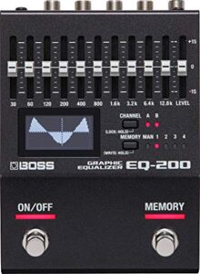 BOSS ボス EQ-200 グラフィックイコライザー 2系統の10バンドEQ 127のユーザー・メモリー MIDI端子搭載 AC/単三電池による2電源方式 ギター/ベース用イコライザー ライブ バンド 軽音 1