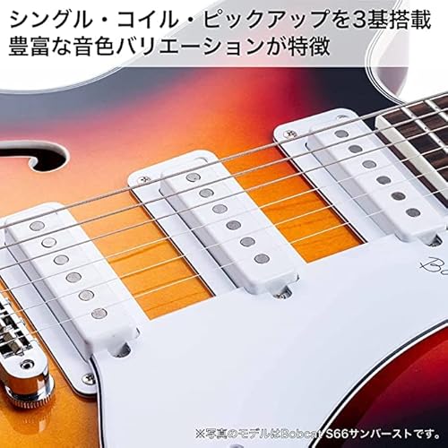 VOX ヴォックス エレクトリック・セミホロー・ギター シングルPU3基搭載 Bobcat S66 イタリアン・グリーンの特徴・詳細 画像