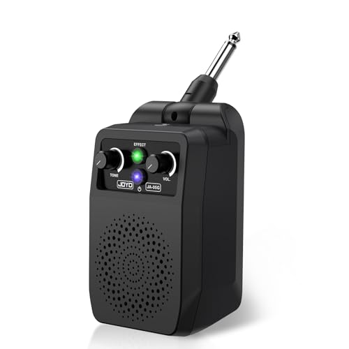 JOYO 5Wエレキギター アンプ 小型ミニギターアンプ Bluetooth 充電式 6.35mmプラグ 練習用 4種エフェクト内蔵 クリーン/ディストーション/オーバードライブ/リバーブ (JA-05G)の外観・全体像 画像