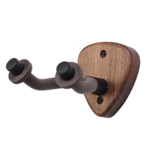 ａ aternee ギター壁掛けハンガー 楽器ホルダー 無垢材製 ベース、バンジョー、アコースティックギター用の便利な収納吊り下げブラケット 1