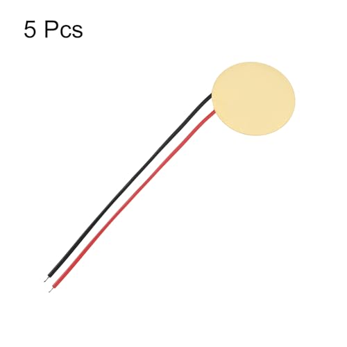 uxcell 圧電ブザー 5個セット 圧電サウンダ 20mm 汎用ブザー 厚さ0.33 mm セラミックブザー セラミックディスク 電子機器 アラーム・センサー用の特徴・詳細 画像