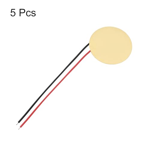 uxcell 圧電ブザー 5個セット 圧電サウンダ 27mm 汎用ブザー 厚さ0.33 mm セラミックブザー セラミックディスク 電子機器 アラーム・センサー用の特徴・詳細 画像