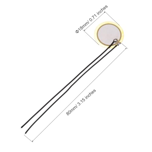 uxcell 圧電ブザー 5個セット 圧電サウンダ 18mm 汎用ブザー 厚さ0.33 mm セラミックブザー セラミックディスク 電子機器 アラーム・センサー用の特徴・詳細 画像