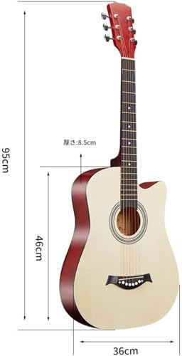 アコースティックギター 10点セット 38インチ 初心者向け 学生・子供・大人対応 入門用 練習用 ギターセット 弦・チューナー付き (ナチュラル)の詳細・まとめ 画像