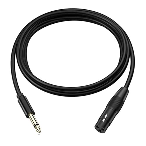 3ピン オス - 6.35mm ケーブル バランス 6.35mm オス - 3ピン メス ステレオ ギター ヘッドフォン マイク コネクタ用の外観・全体像 画像