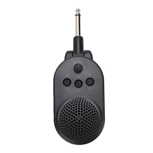 Acogedor ポータブルギターアンプ、5W充電式Bluetooth USBエレキギターアンプ、タイプC充電付き、6時間再生時間、低音電子楽器屋内練習旅行用の外観・全体像 画像