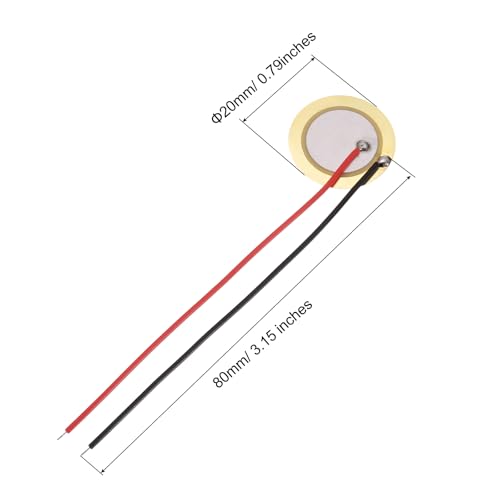 uxcell 圧電ブザー 5個セット 圧電サウンダ 20mm 汎用ブザー 厚さ0.33 mm セラミックブザー セラミックディスク 電子機器 アラーム・センサー用の特徴・詳細 画像