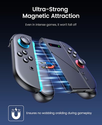 Joypad Charger Grip Nintendo Switch 2/Switch 第1世代 Joy Con、4 in 1スイッチ充電器ステーション、人間工学に基づいたLED充電グリップ、USB Cケーブル充電アクセサリー付きの特徴・詳細 画像