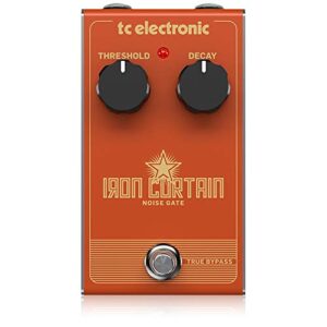 TC Electronic アナログノイズゲートペダル ギターエフェクター アナログ回路設計 シンプルな操作 トゥルーバイパス IRON CURTAIN NOISE GATE 1