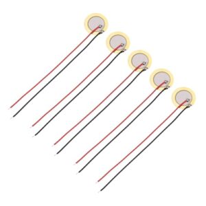 uxcell 圧電ブザー 5個セット 圧電サウンダ 15mm 汎用ブザー 厚さ0.33 mm セラミックブザー セラミックディスク 電子機器 アラーム・センサー用 1