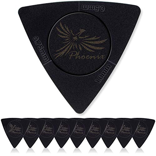 Phoenix ギター ピック 【 3in1 】 10枚セット ／3way／3方向３種厚み／滑り止め／エレキギターピック／アコースティックギターピックの外観・全体像 画像