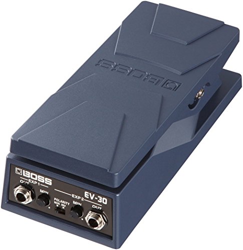 BOSS ボス EV-30 DUAL EXPRESSION PEDAL エクスプレッションペダル 省スペース設計 アルミ・ダイキャスト筐体 2系統のEXP OUT端子の外観・全体像 画像