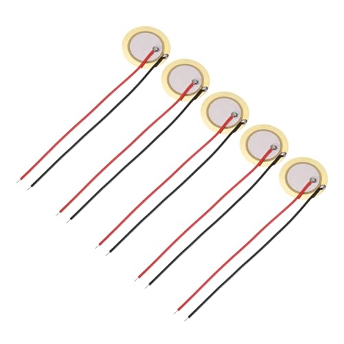 uxcell 圧電ブザー 5個セット 圧電サウンダ 20mm 汎用ブザー 厚さ0.33 mm セラミックブザー セラミックディスク 電子機器 アラーム・センサー用の外観・全体像 画像