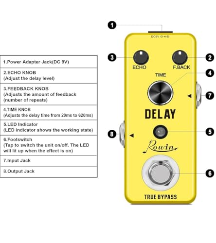 OSE Rowin Delay Pedal アナログビンテージディレイギターエフェクター 並行輸入品の詳細・まとめ 画像
