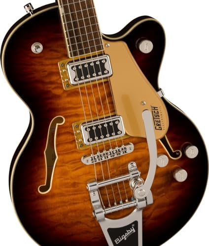 GRETSCH グレッチ セミアコ G5655T-QM Electromatic® Center Block Jr. Single-Cut Quilted Maple with Bigsby®, Sweet Tea ソフトケース付きの特徴・詳細 画像