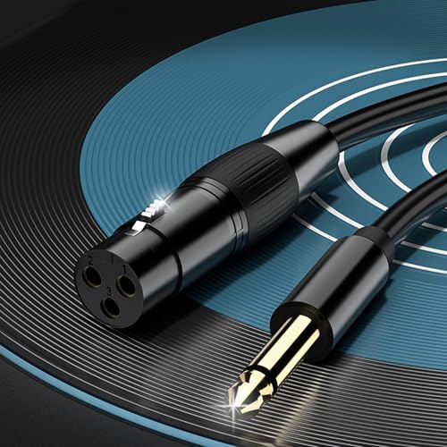 3ピン オス - 6.35mm ケーブル バランス 6.35mm オス - 3ピン メス ステレオ ギター ヘッドフォン マイク コネクタ用の特徴・詳細 画像
