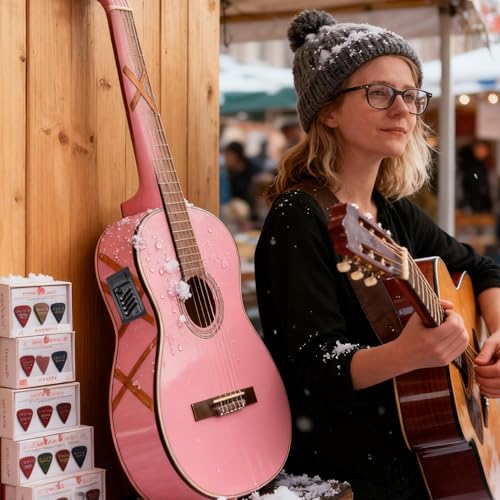 Acoustic Guitar Pickup - 4-Band EQ Equalizer | Preamp System with Volume Control | High Out-Put Piezo Pickup Kit for Acoustic-Electric Guitar, Including 9V Battery Jack and Installation Hardwareの詳細・まとめ 画像