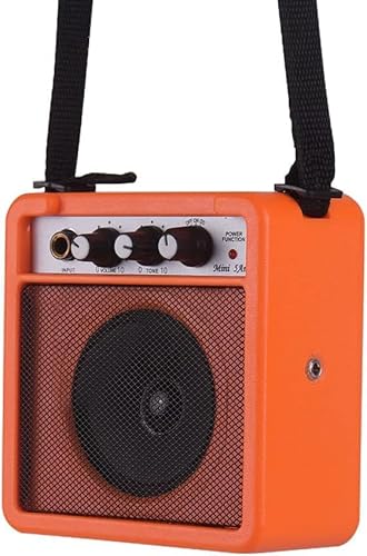 ギターアンプスピーカー,5W ミニギターアンプ アンプスピーカー 3.5mm および 6.35mm 入力 1/4 インチ出力 ボリュームトーン調整オーバードライブをサポートの特徴・詳細 画像