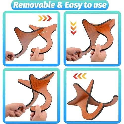 オーディオファン ウクレレスタンド 木製 X型 折り畳み式 楽器ホルダー 保護クッション付き ウクレレ マンドリン バイオリン 用 組立時 約22.5cm×21cm×14cmの特徴・詳細 画像