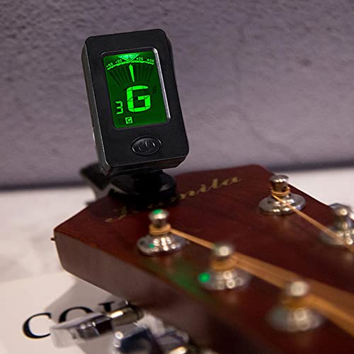 ギターチューナークリップオン、LEDスクリーンエレクトロニックデジタルギターチューナー、アコースティックギターエレクトロニックチューナー、エレキギター用の正確なチューニングチューナークランプ、ウクレレ、バイオリン、ベース、バンジョーの特徴・詳細 画像