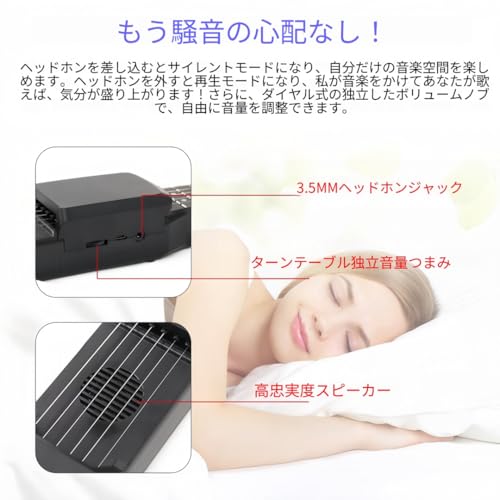 GERRBG ミニスマートデジタルギター 7/12フレットモデル 練習用 静音電子 携帯型 子供・初心者向け 指板付き チューナー内蔵 メトロノーム搭載 ポケットポータブル フォーク MIDI 多機能 ヘッドフォン対応 デジタルカポ付き 旅行用 軽量 ポータブル練習 (SG12 Bluetooth - ブラック)の特徴・詳細 画像