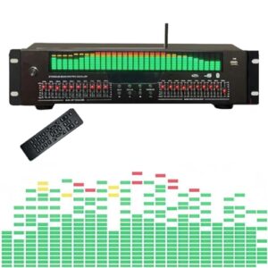 Moripe ステレオ グラフィック イコライザー 31 バンド オーディオ Bluetooth 5.4同軸光デジタルオーディオデコード、ノイズリダクション、 コンサート、ステージ、レコーディングスタジオ用 (EQ8100,ブラック) 1