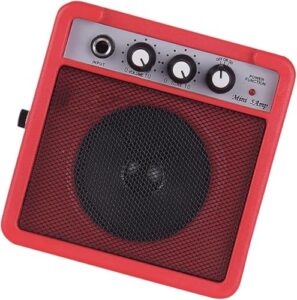 ギターアンプスピーカー,5W ミニギターアンプ アンプスピーカー 3.5mm および 6.35mm 入力 1/4 インチ出力 ボリュームトーン調整オーバードライブをサポート 1