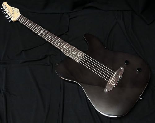 SCHECTER OL-FL-2 STBK シェクター 薄胴 アコースティックギター エレアコ テレキャスターシェイプ グロス シースルー ブラック パッシブ仕様の外観・全体像 画像