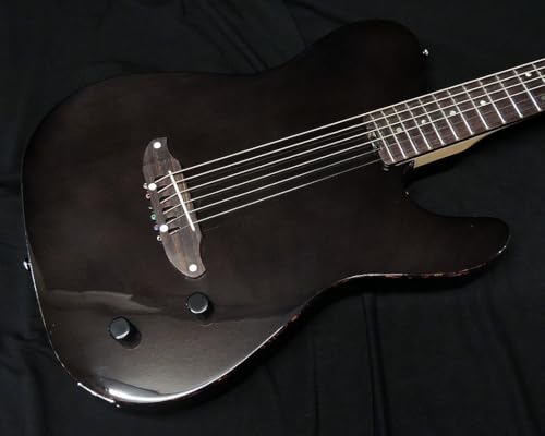 SCHECTER OL-FL-2 STBK シェクター 薄胴 アコースティックギター エレアコ テレキャスターシェイプ グロス シースルー ブラック パッシブ仕様の特徴・詳細 画像