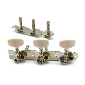 クラシックギターチューニングペグクロームメッキマシンヘッドチューニングキーチューナークラシックギター用シングルホール1L 1Rペグホワイトマシンヘッドキー弦チューナーヘッド用 1