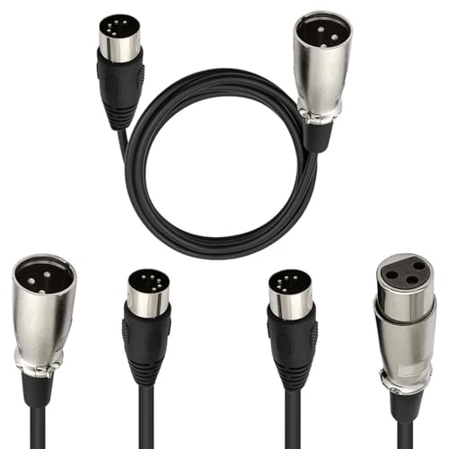 DIN 5Pin オス - 3Pin メス/オス 5Pin 延長ケーブル大型 5P ケーブル 5P - 3Pin アダプタ楽器音響機器用の詳細・まとめ 画像
